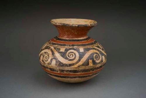 Polychrome pottery jar