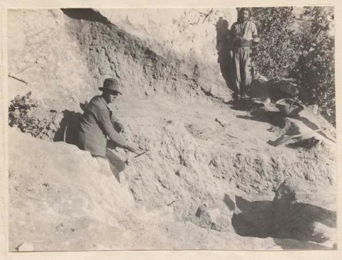 Men working at excavation site