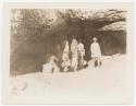 Dorothy Garrod and group of people in front of Zarzi cave