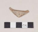 Red bodied earthenware body sherd, with red slip and blackened interior