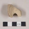 Red bodied earthenware body and handle sherd, with buff slip