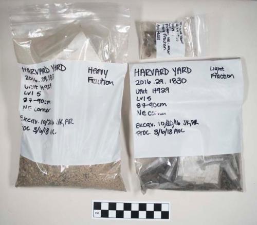 Soil sample that was processed through flotation