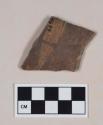 Painted Ware, Brown and Orange, body sherd with possible slipped designs