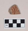 Red-on-Natural Painted Ware, body sherd, decoration on interior and exterior