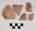 Red-on-Natural Painted Ware, body & rim sherds