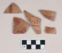 Red-on-Natural Painted Ware, body & rim sherds