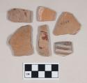 Red-on-Cream Painted Ware, body & rim sherds