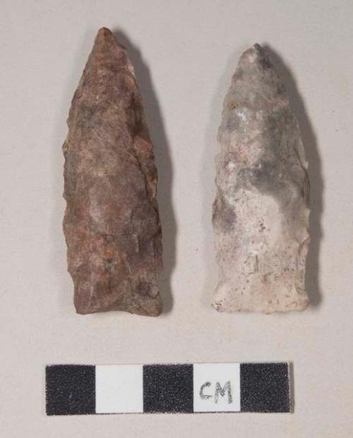 Chipped stone, projectile points, side-notched