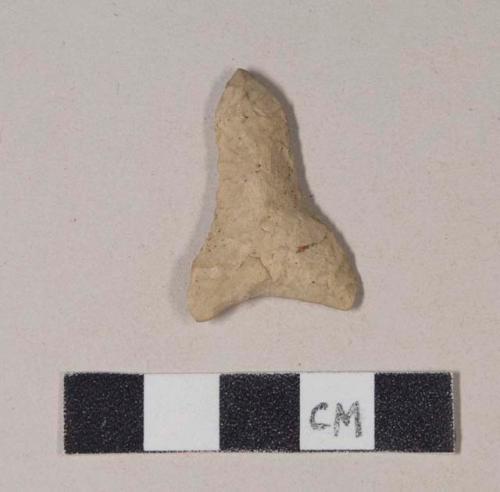 Chipped stone, projectile point, reworked into a drill