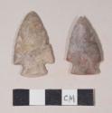 Chipped stone, projectile points, corner-notched