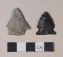 Chipped stone, projectile point, side-notched; chipped stone, projectile point, stemmed