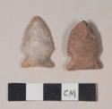 Chipped stone, projectile points, side-notched