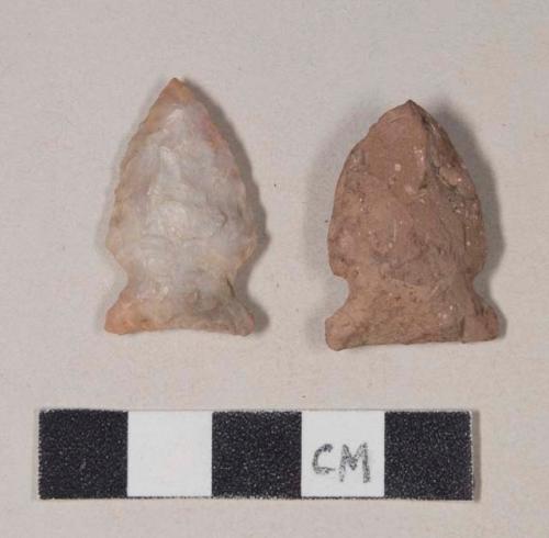 Chipped stone, projectile points, side-notched