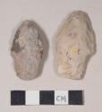 Chipped stone, projectile points, stemmed, one with cortex