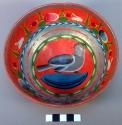 Gourd bowl with painted decoration