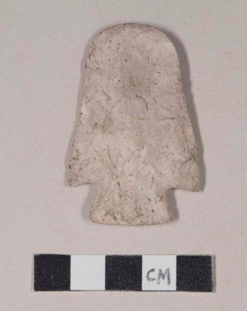 Chipped stone, scraper, reworked from corner-notched projectile point