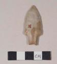 Chipped stone, projectile point, stemmed, bifurcate base