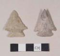 Chipped stone, projectile points, corner-notched, serrated