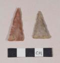 Chipped stone, projectile points, triangular