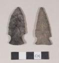 Chipped stone, projectile points, corner-notched