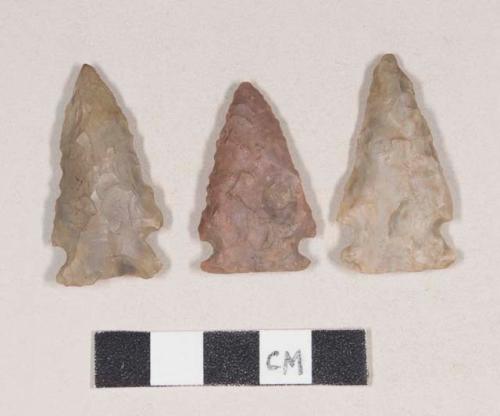 Chipped stone, projectile points, side-notched; chipped stone, projectile point, corner-notched