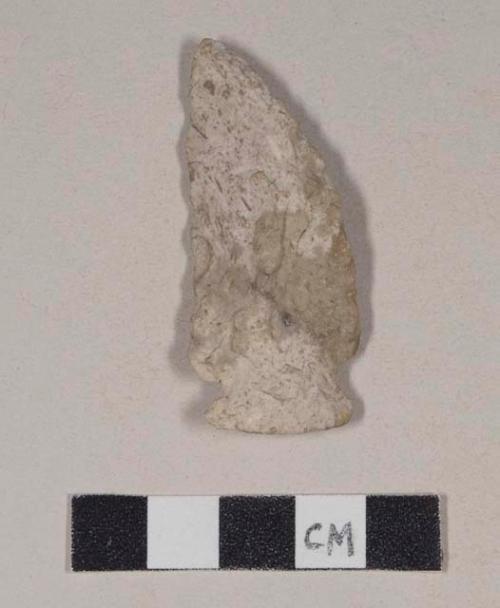 Chipped stone, projectile point, side-notched, slightly beaked
