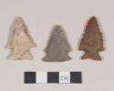 Chipped stone, projectile points, corner-notched, serrated