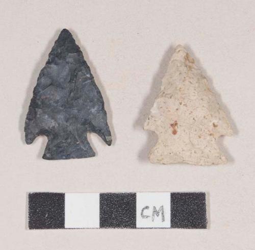 Chipped stone, projectile points, corner-notched