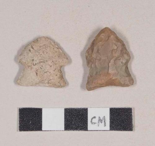 Chipped stone, projectile point, side-notched; chipped stone, projectile point, corner-notched