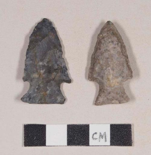 Chipped stone, projectile points, corner-notched