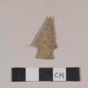 Chipped stone, projectile point, corner-notched, serrated