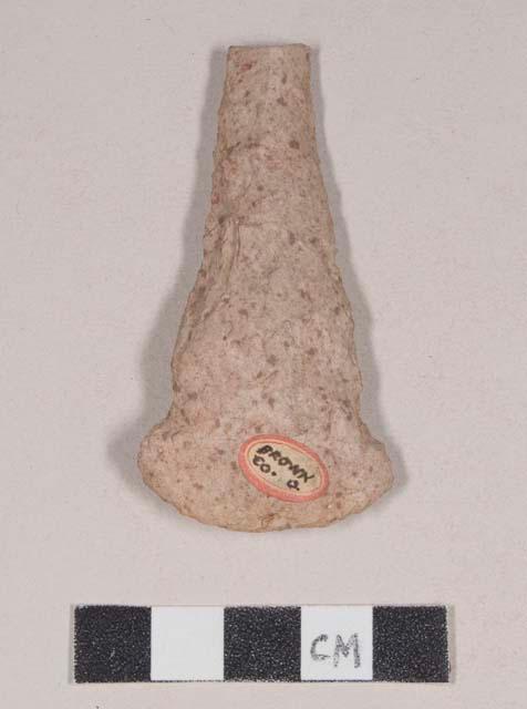 Chipped stone, perforator, possibly reworked from side-notched projectile point, broken tip