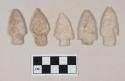Chipped stone, projectile points, stemmed; chipped stone, projectile point, side-notched
