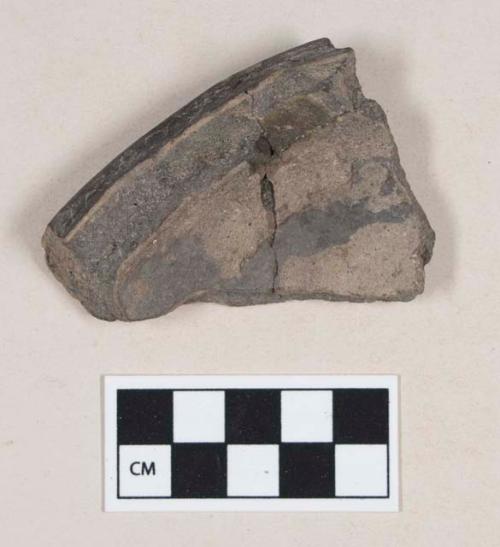 Burnished Ware, Brown-Black, base sherd