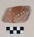 Polychrome Ware, White-on-Red and Buff, body sherd; Cuanalan phase, Late Preclassic