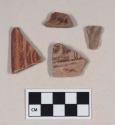 Red-on-Natural Painted Ware, body and rim sherds