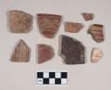 Painted Ware, Red-on-Natural and Red-on-Cream, body and rim sherds