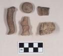 Red bodied earthenware figurine sherds, some with red pigment