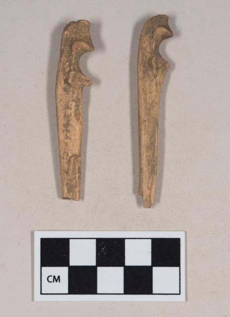 Animal bone, ulna fragments