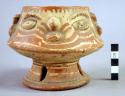 Papagayo Polychrome pottery ring base jar