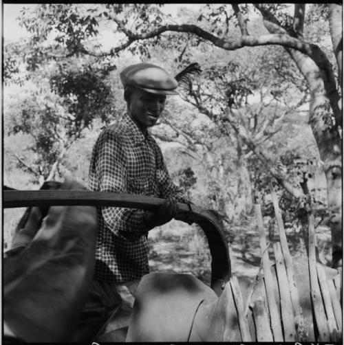 Expedition staff member standing in the back of a truck