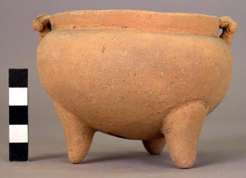 3-legged effigy vessel - plain ware