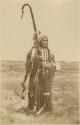 Powder Face, an Arapaho chief, in war dress