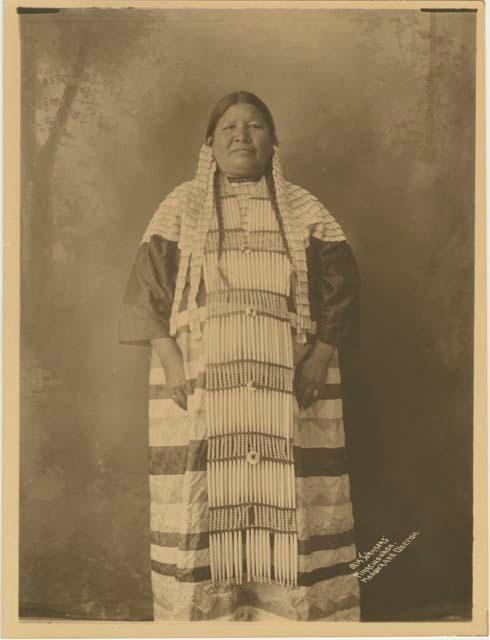 Studio portrait of Mary Jerome, a Native woman