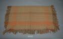 Woman's fringed shawl, light brown and orange