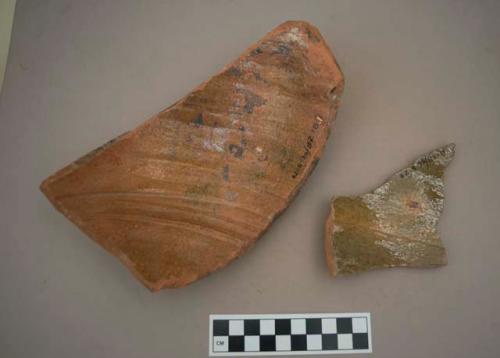 13 glazed earthen ware sherds