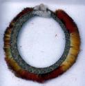 Feather crown worn in ceremonies by men - basketry base