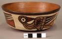 Bowl painted in polychrome with four birds