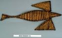 Palm-leaf printing form (flying fish or bird) for tapa cloth