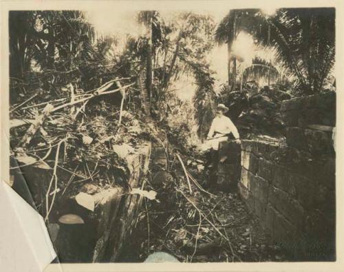 Man next to structure